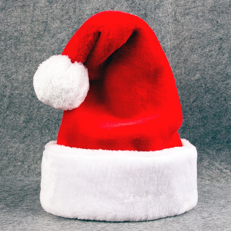thickened luxury premium santa hat Christmas good quality