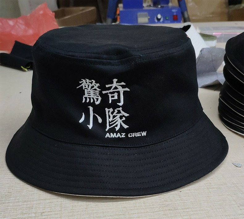 custom bucket hat embroidery print picture logo no minimum