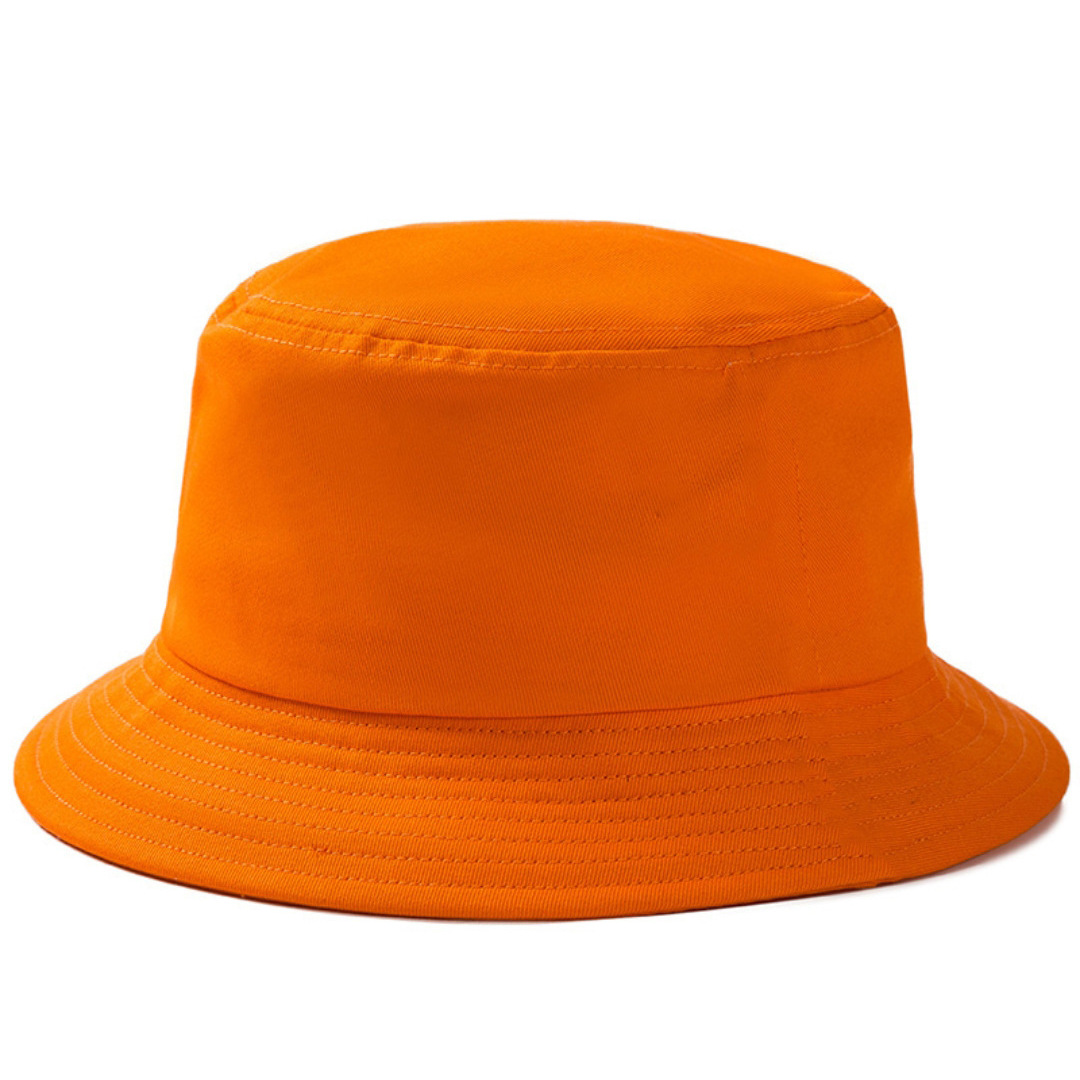 custom bucket hat embroidery print picture logo no minimum fisherman Orange