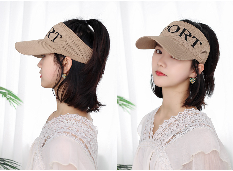 knit sun visor cap for women fashion hat