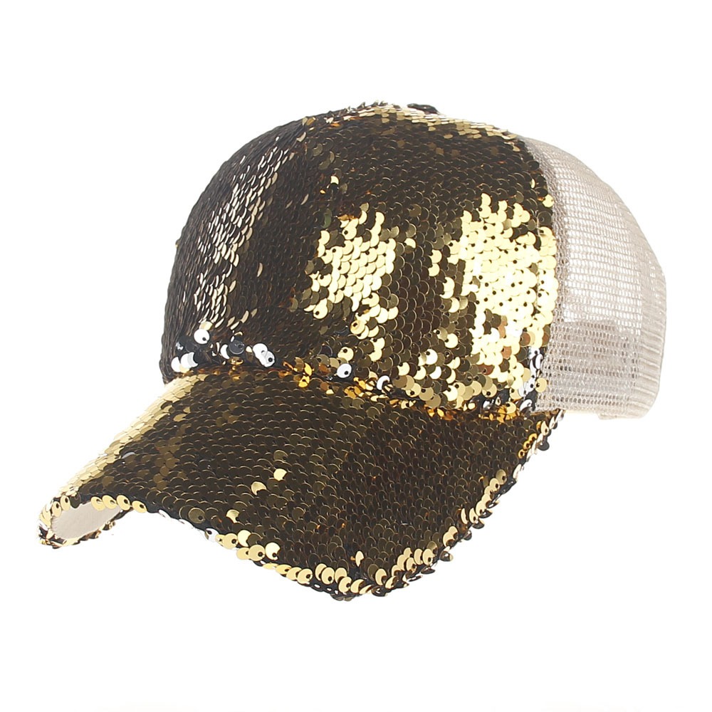 wholesale gold sequin baseball cap, custom made hat