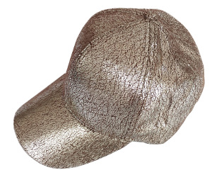 silver crackle pattern baseball cap