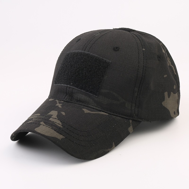 Black Camo tactical operator patch hat wholesale military