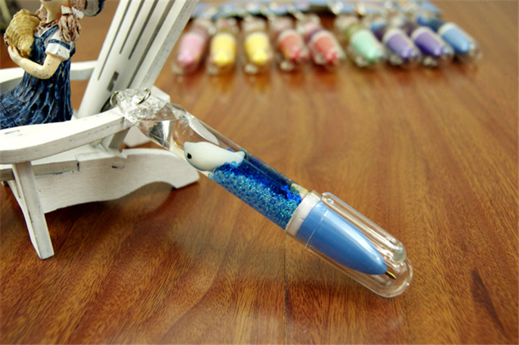 Key Ring Pen With Dolphin And Bling Beads