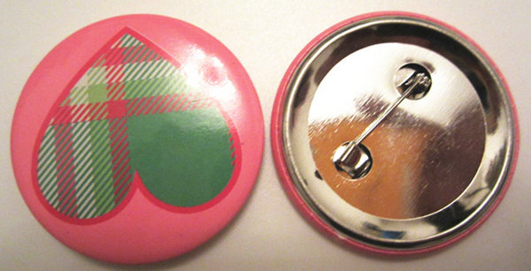 custom button pins, button badge, pinback buttons