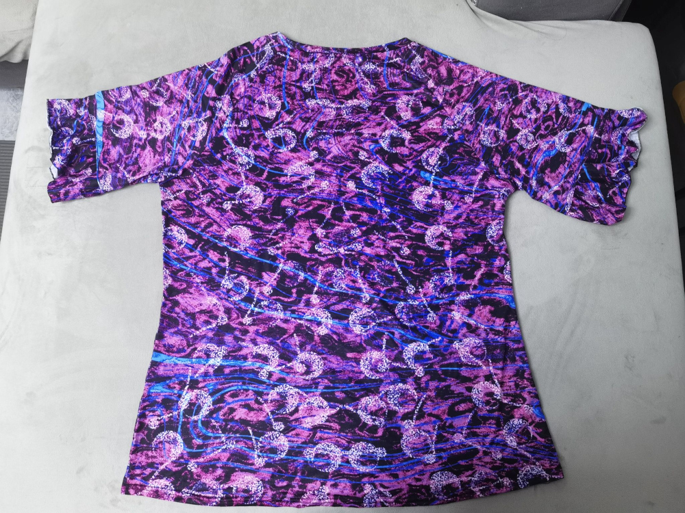 custom women's t-shirt ruffle short sleeve v-neck personalized printing create your own no minimum