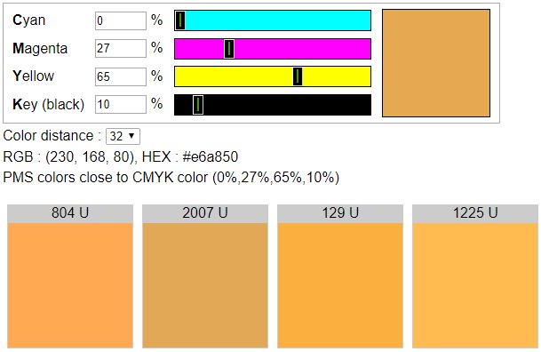 Hex To Cmyk Conversion Chart
