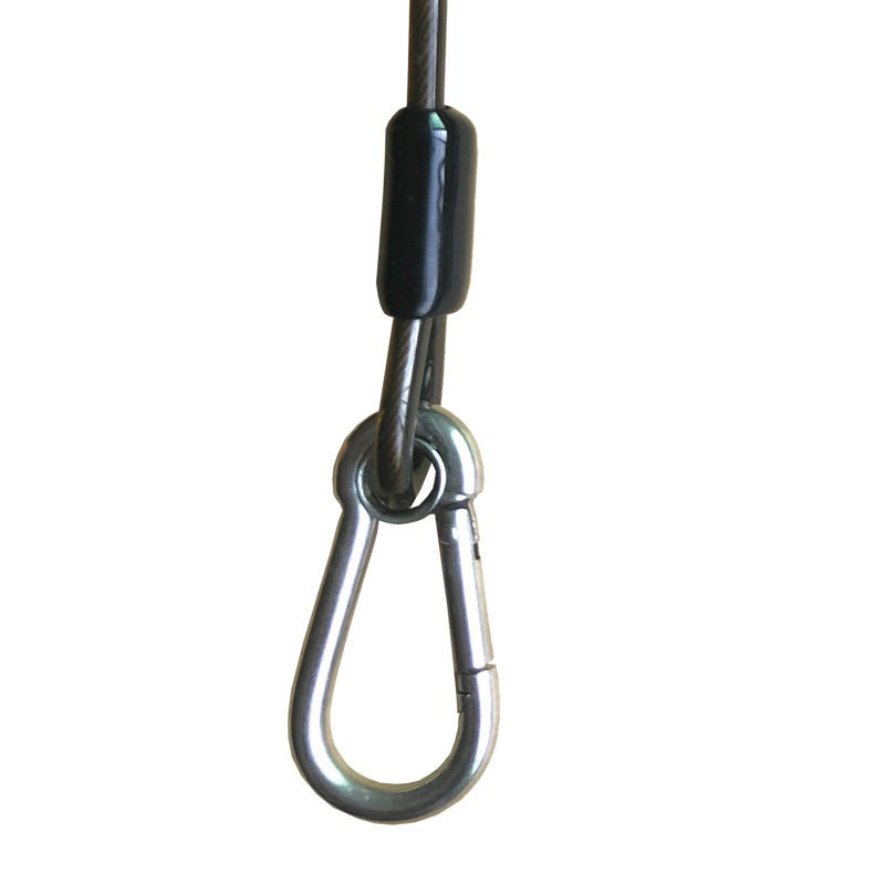 spiral coil lanyard with carabiner hooks wholesale