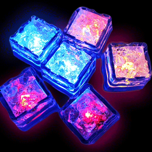 Flashing ice cubes