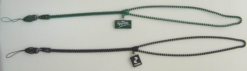 personalised zipper lanyard for cell phone, USB keys