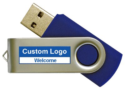 Bulk Lot 100/200pcs 128MB Blue Swivel USB Flash Drive Memory Stick Pen Logo Gift 