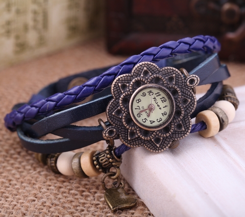 leather charm watch