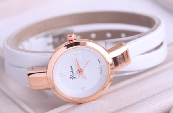 Long Leather Strap Watch for Ladies
