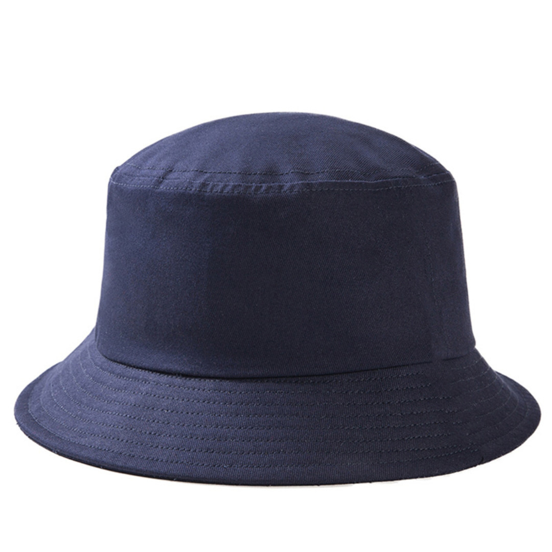 custom bucket hat embroidery print picture logo no minimum fisherman navy blue