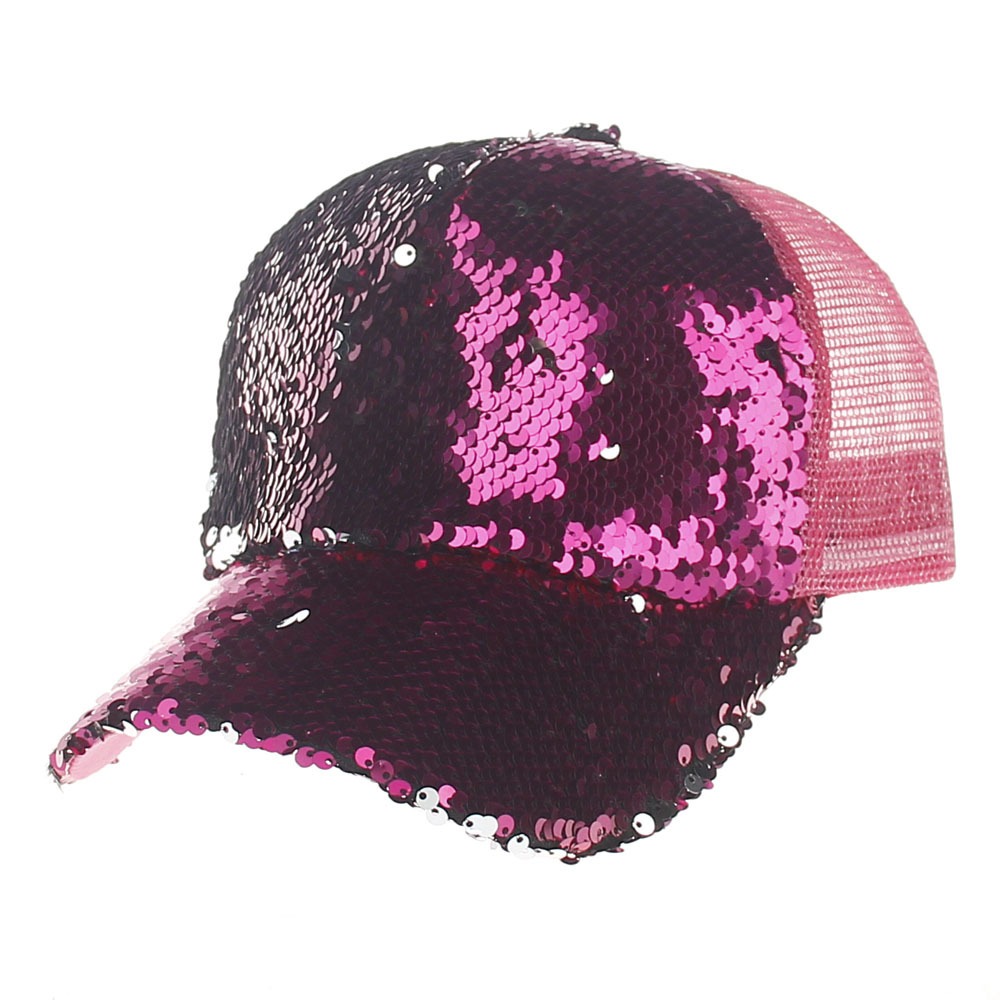 wholesale rose red sequin baseball cap, custom made hat wholesale rose red sequin baseball cap, custom made hat