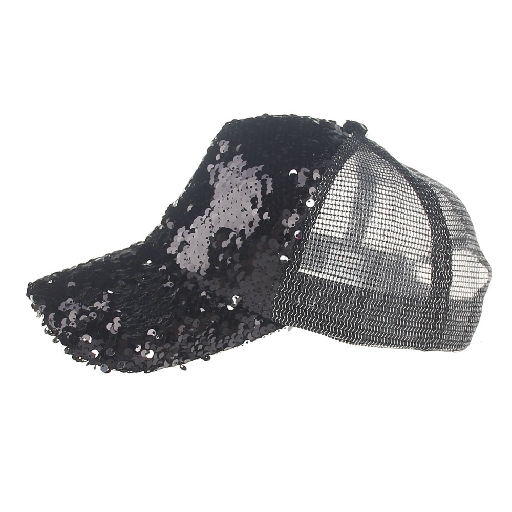 wholesale black sequin baseball cap, custom made hat wholesale black sequin baseball cap, custom made hat