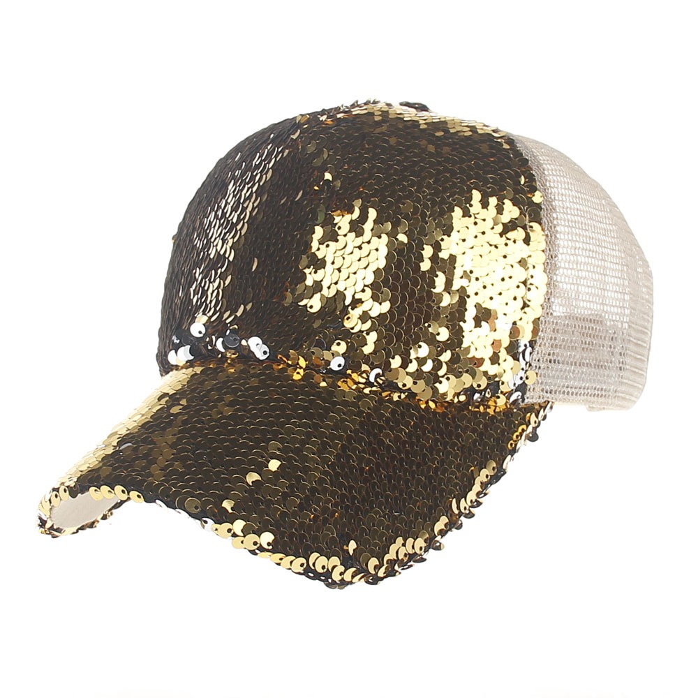 wholesale gold sequin baseball cap, custom made hat wholesale gold sequin baseball cap, custom made hat