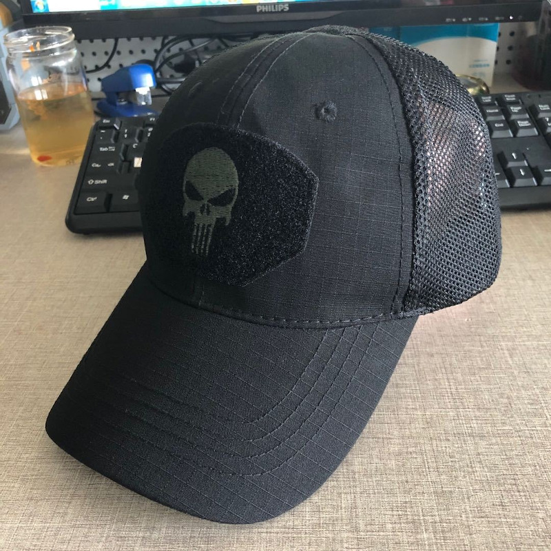 tactical skull patch mesh back cap hat tactical skull patch mesh back cap hat