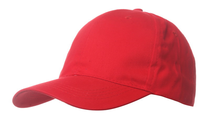 red baseball cap