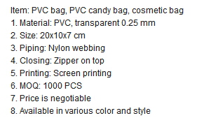 PVC candy bag