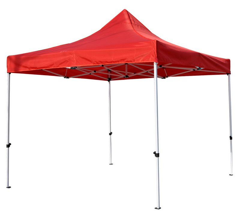 red canapy pop up tent