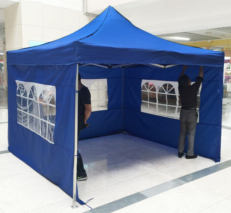 Custom pop up tent with 3 side walls Custom pop up tent with 3 side walls