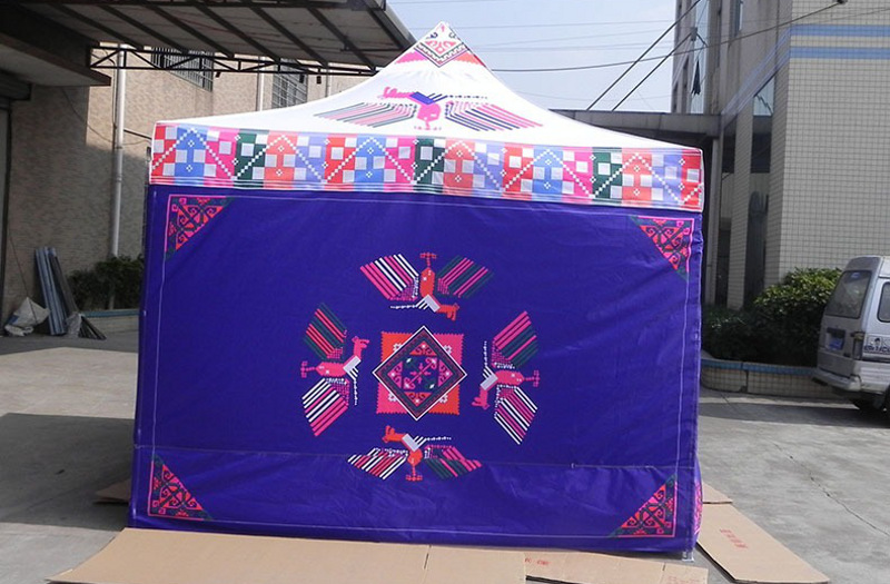 Printed instant canopy tent with walls Printed instant canopy tent with walls
