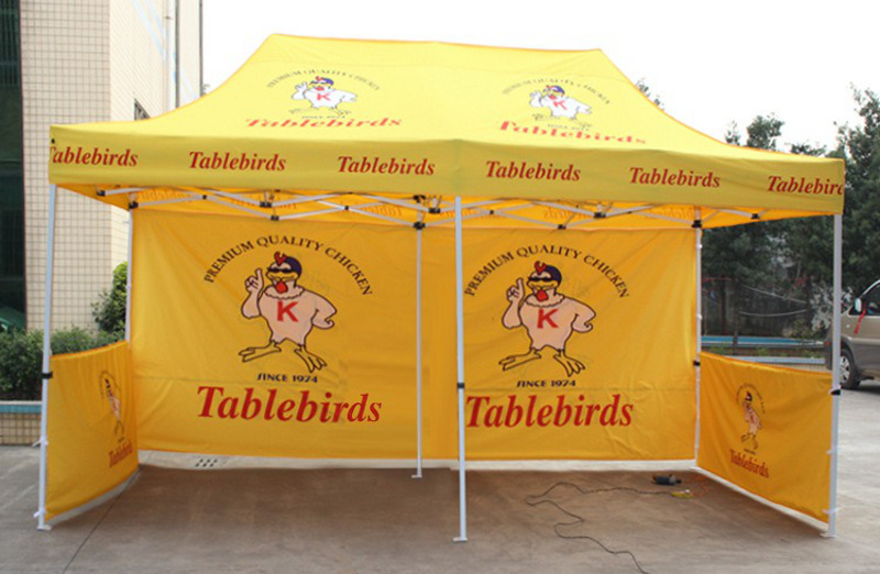 Printed instant canopy tent with walls Printed instant canopy tent with walls