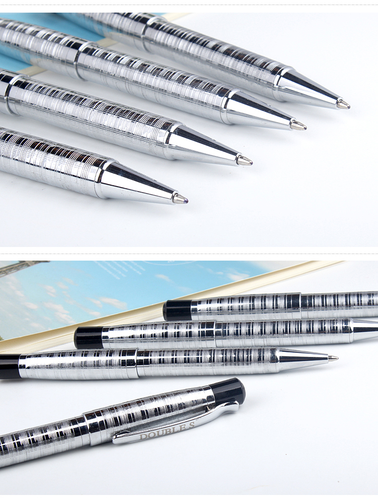 Metal Ballpoint Pen, Horizontal Stripes Metal Ballpoint Pen, Horizontal Stripes