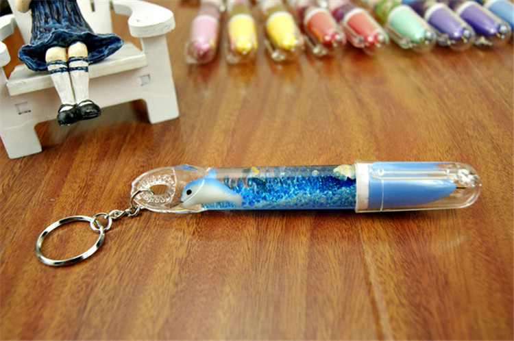 Key Ring Pen With Dolphin And Bling Beads Key Ring Pen With Dolphin And Bling Beads
