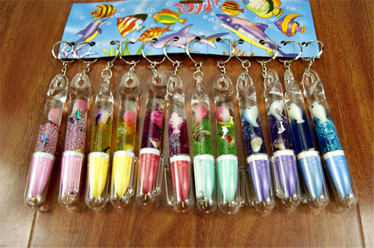 Key Ring Pen With Dolphin And Bling Beads Key Ring Pen With Dolphin And Bling Beads