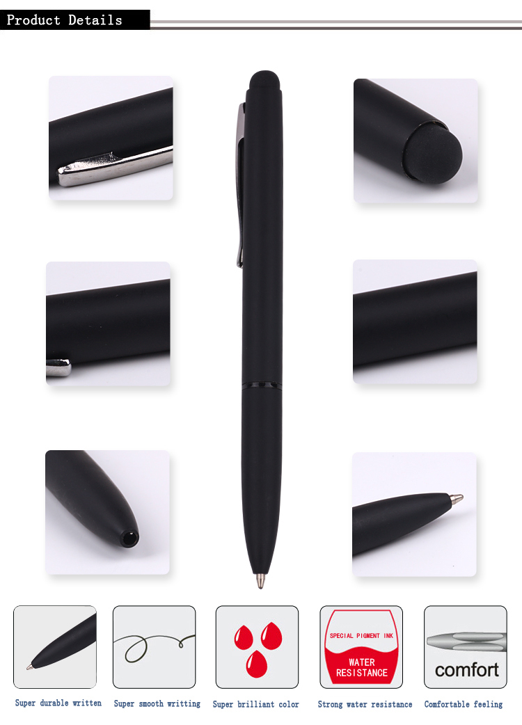 Metal Ballpoint Pen with Stylus Tip Metal Ballpoint Pen with Stylus Tip