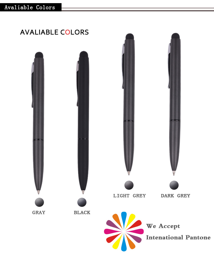 Metal Ballpoint Pen with Stylus Tip Metal Ballpoint Pen with Stylus Tip