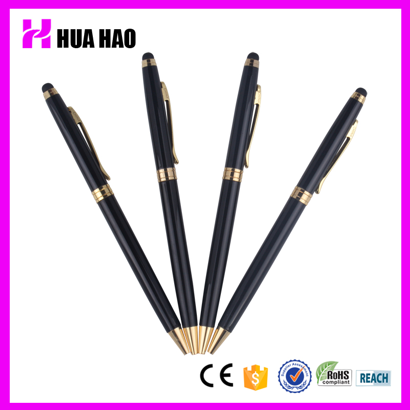 Thin Metal Ballpoint Pen with Stylus Tip Thin Metal Ballpoint Pen with Stylus Tip
