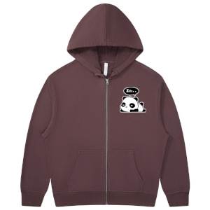 custom printed pure 100% cotton oversized zip hoodie