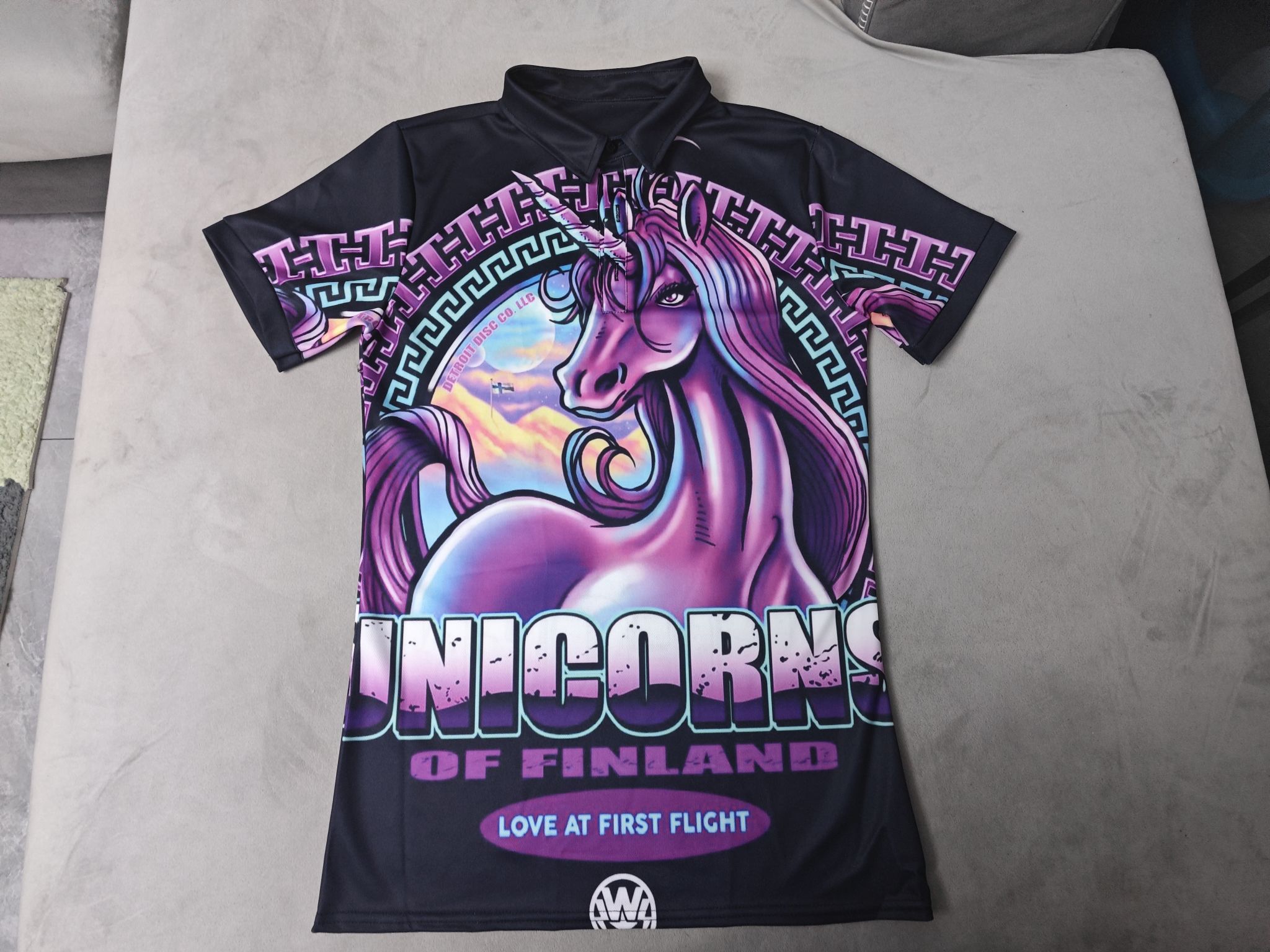 custom polo shirt all-over printing no minimum short sleeve company business work logo