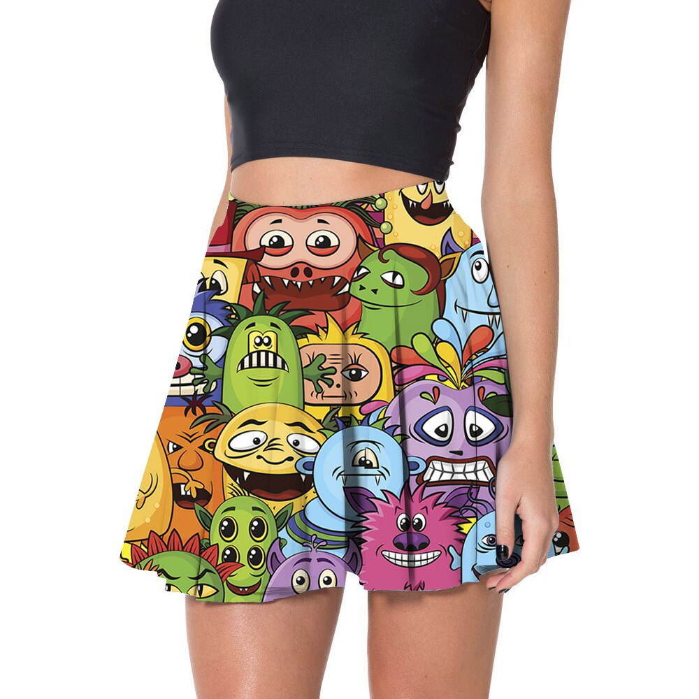 custom above the knee 3/4 circle short skirt all-over printing no minimum custom above the knee 3/4 circle short skirt all-over printing no minimum