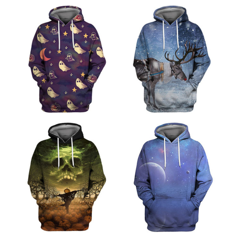 custom hoodies all-over printing no minimum design your own photo halloween personalized