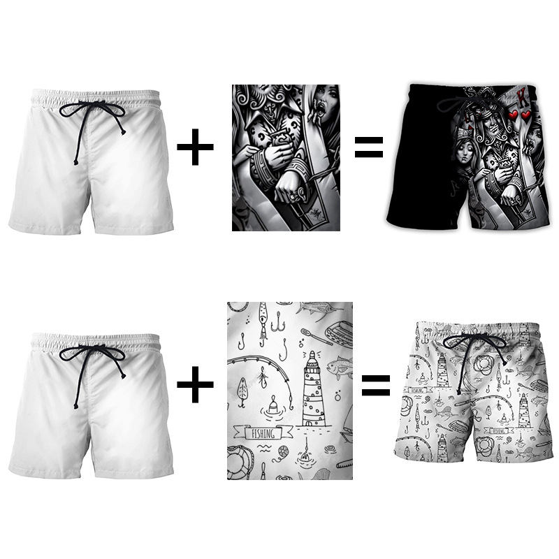 custom men's beach board shorts personalised printing design your own swim trunks
