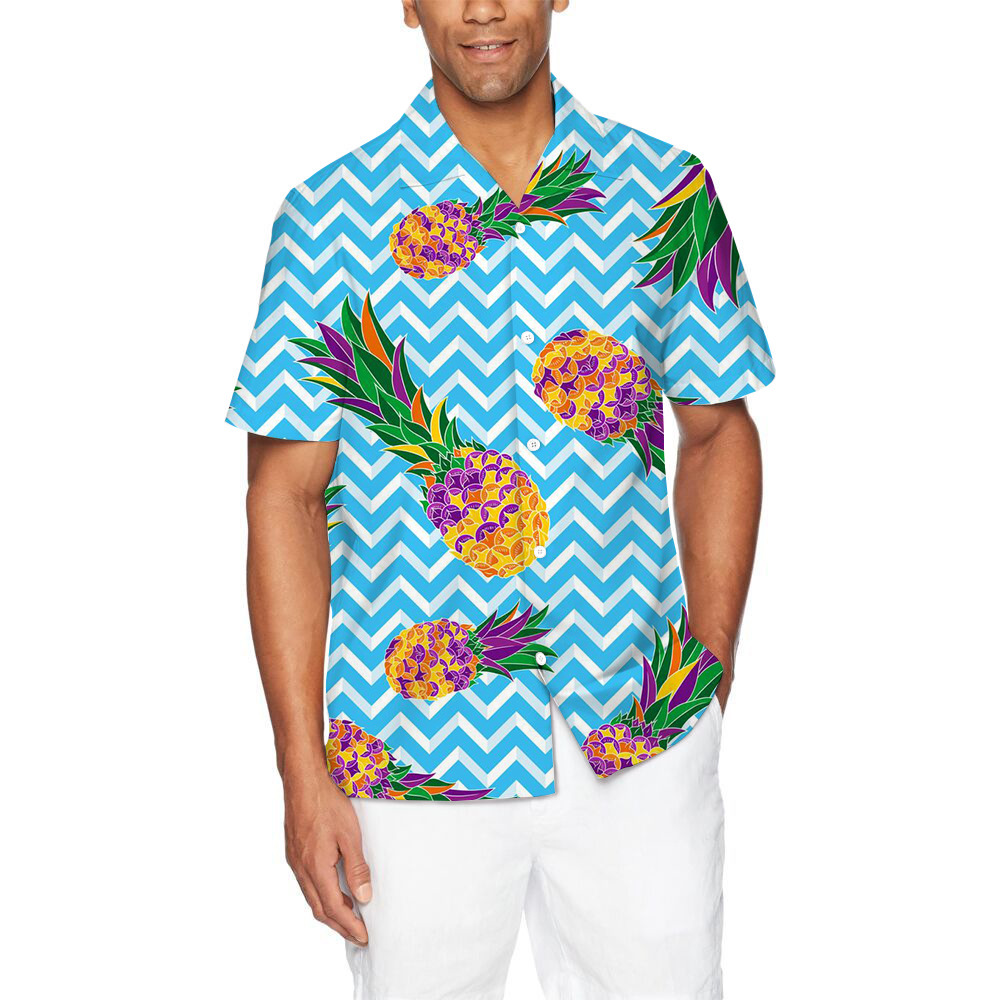 custom notch camp collar men's hawaiian shirt casual printing no minimum vintage large