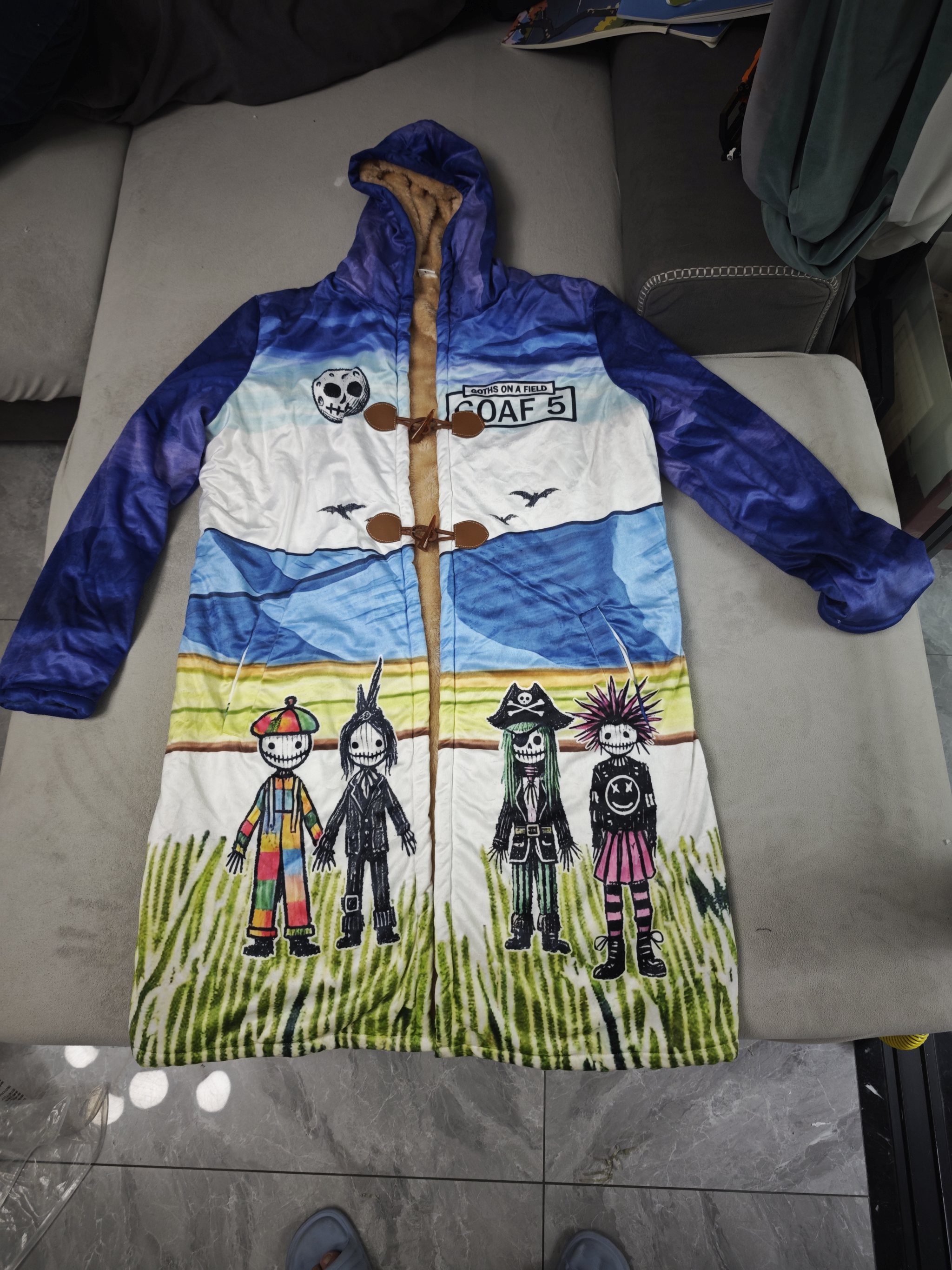 custom long coat all-over printing no minimum winter fleece lined hooded jacket men's volvet custom long coat all-over printing no minimum winter fleece lined hooded jacket men's volvet