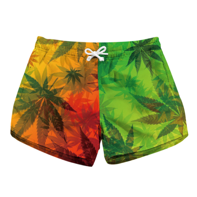 custom womens beach shorts board coverup ladies girls personalized printing Leaves custom womens beach shorts board coverup ladies girls personalized printing Leaves