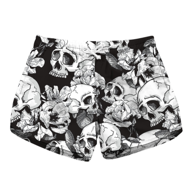 custom womens beach shorts board coverup ladies girls personalized printing skull