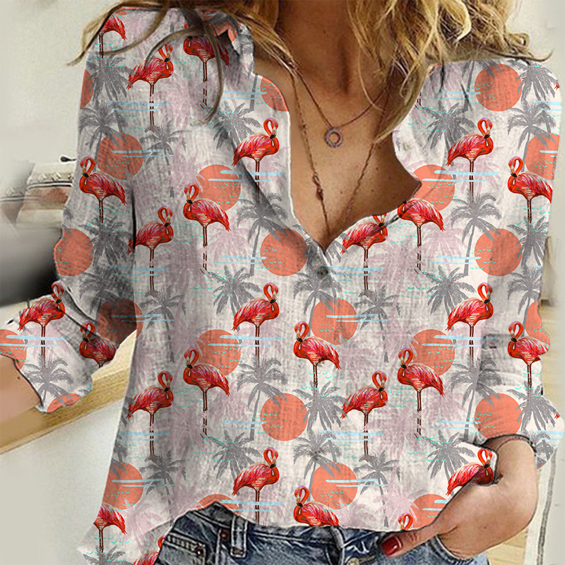 custom women's casual long sleeve button up shirt summer floral top no minimum custom women's casual long sleeve button up shirt summer floral top no minimum
