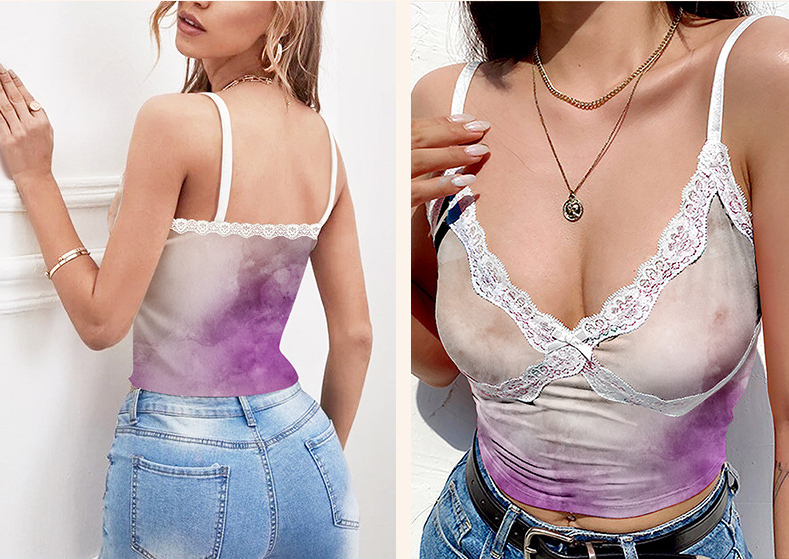 custom lace crop top sleeveless v-neck sling all-over printing no minimum design your own personalised women cheap custom lace crop top sleeveless v-neck sling all-over printing no minimum design your own personalised women cheap