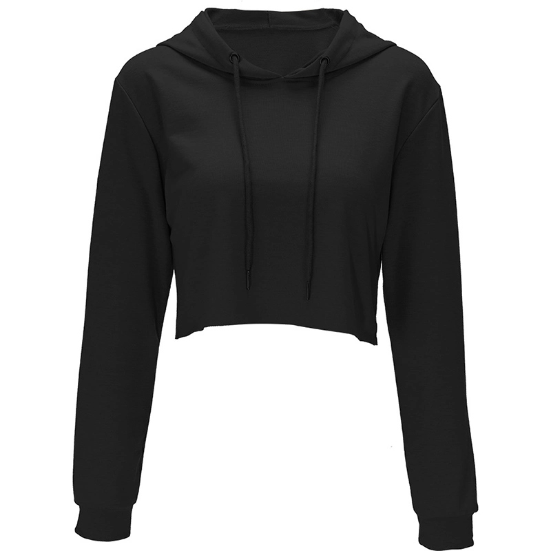black custom crop hoodie top women personalized all-over printing no minimum design your own pullover black custom crop hoodie top women personalized all-over printing no minimum design your own pullover