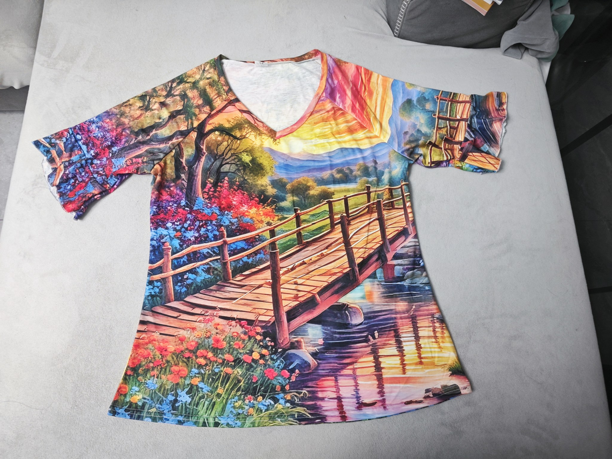 custom women's t-shirt ruffle short sleeve v-neck personalized printing create your own no minimum custom women's t-shirt ruffle short sleeve v-neck personalized printing create your own no minimum