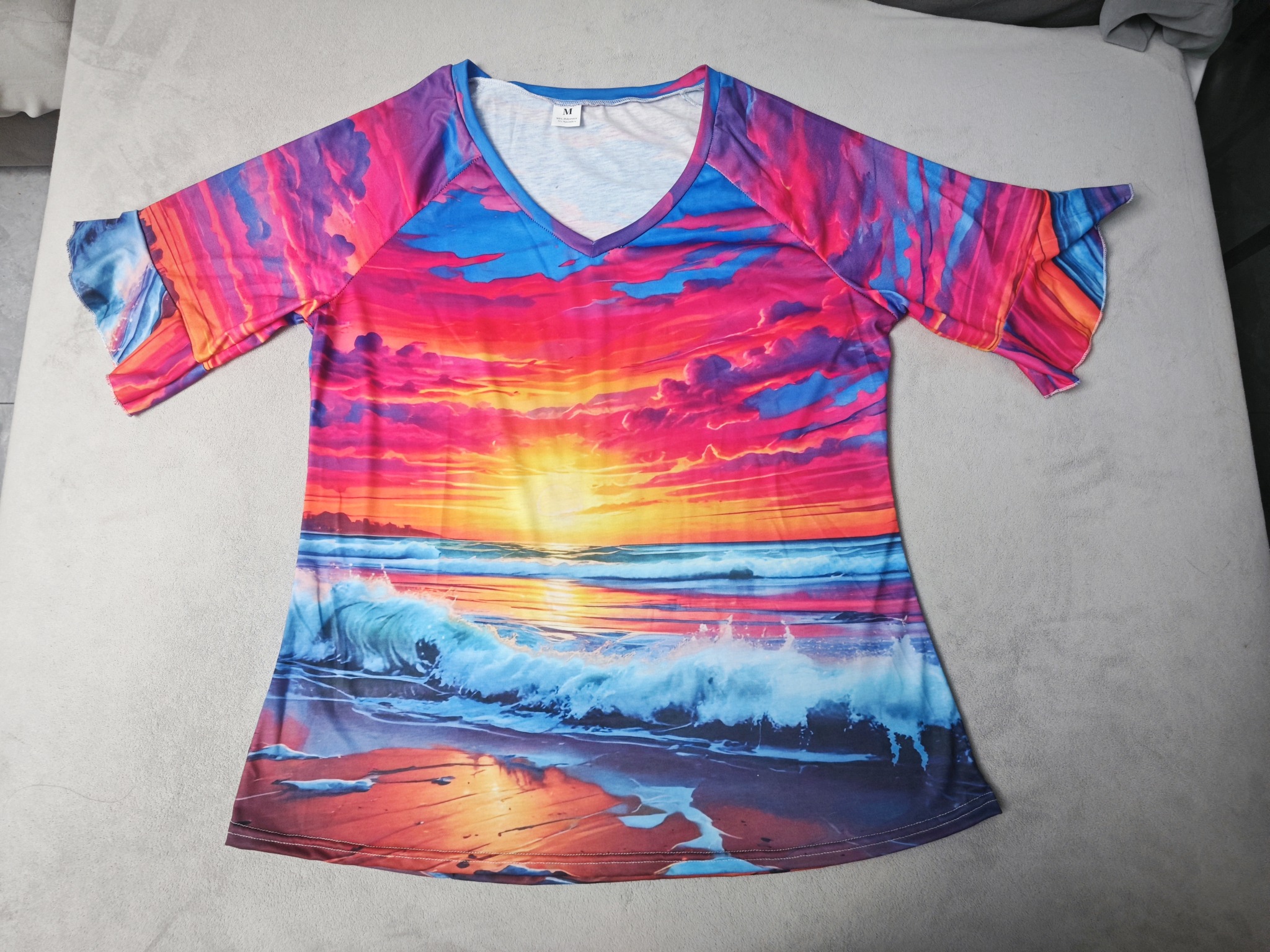 custom women's t-shirt ruffle short sleeve v-neck personalized printing create your own no minimum custom women's t-shirt ruffle short sleeve v-neck personalized printing create your own no minimum