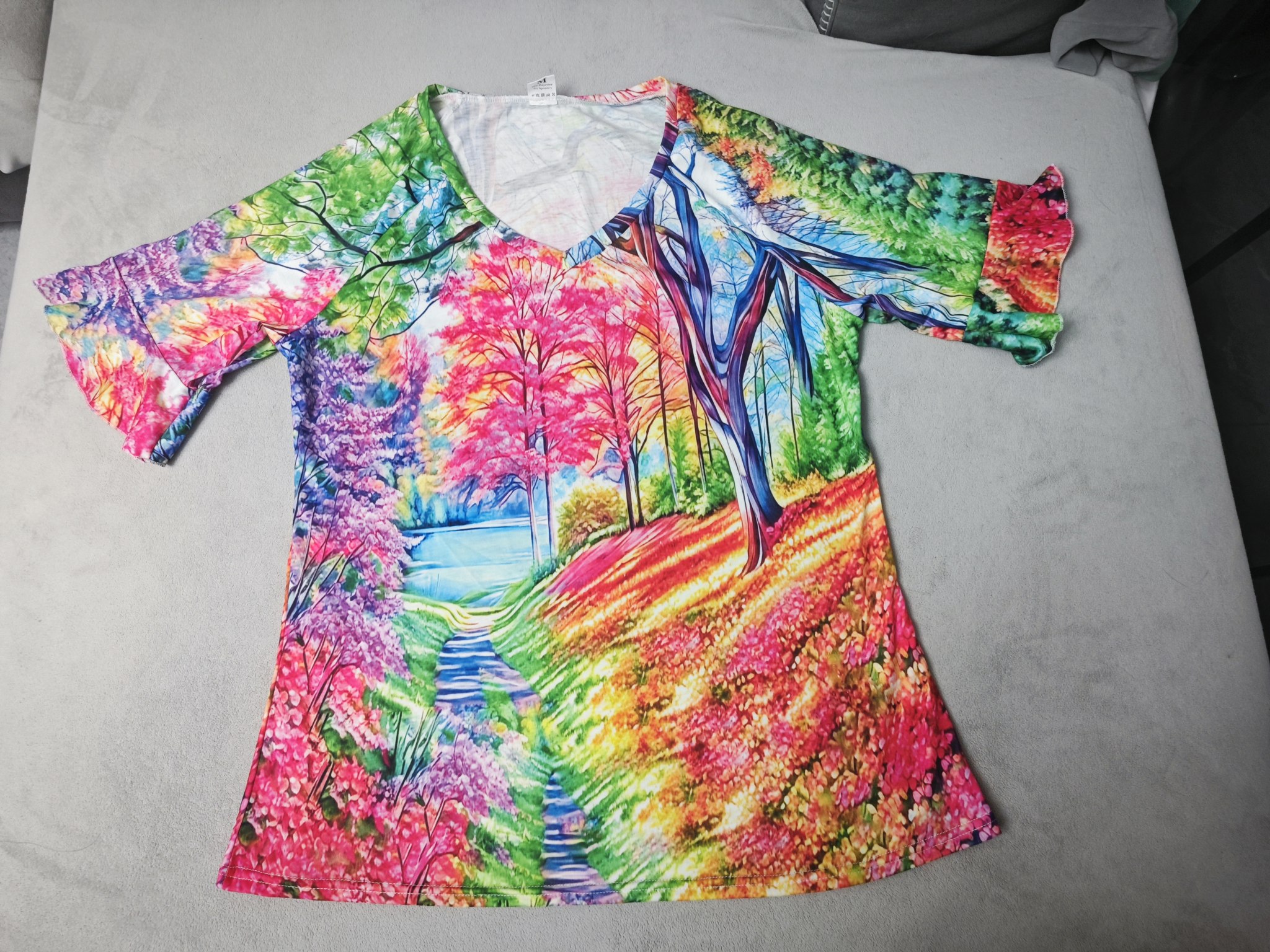 custom women's t-shirt ruffle short sleeve v-neck personalized printing create your own no minimum custom women's t-shirt ruffle short sleeve v-neck personalized printing create your own no minimum
