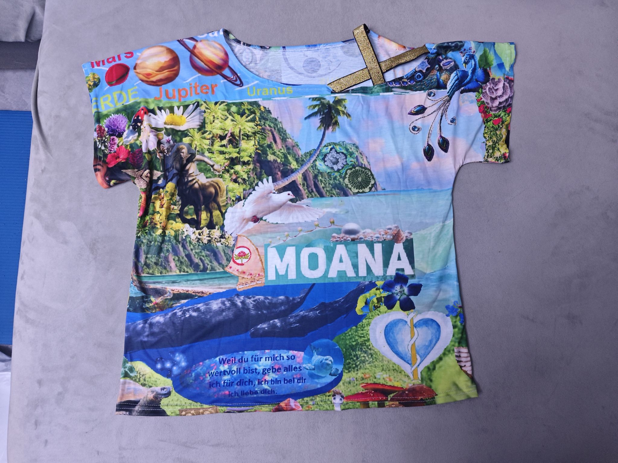 custom women's shirt all-over printing one shoulder criss cross top no minimum cheap price good quality